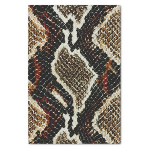 brown black red animal print snake skin tissue paper