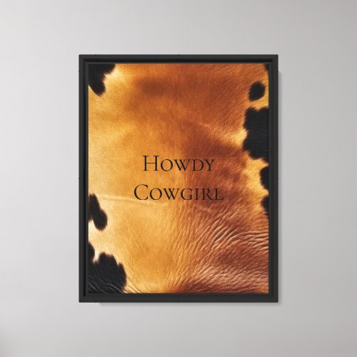 Brown Black Southwest Cowhide Canvas Print