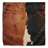 Brown Black Southwest Faux Cowhide