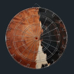 Brown Black Southwest Faux Cowhide Dart Board<br><div class="desc">Brown Black Southwest Faux Cowhide (not actual cowhide, image of cowhide)</div>