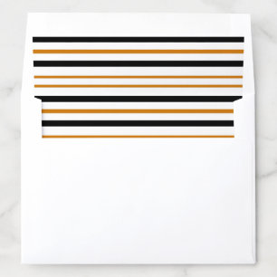 Brown Black Stripe Pattern Elegant Stationary  Envelope Liner