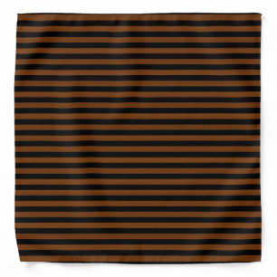 Brown Black Stripes Seamless Pattern Bandana