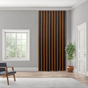 Brown Black Stripes Seamless Pattern Blackout Curtains