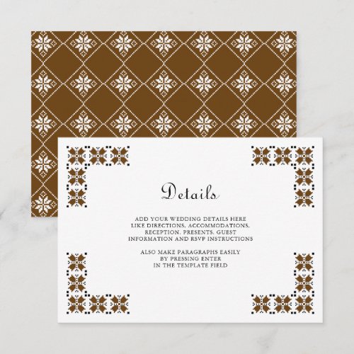 Brown Black Ukrainian Embroidery Wedding Details