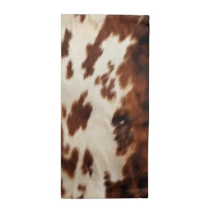 Brown Black White Cowhide Cloth Napkin