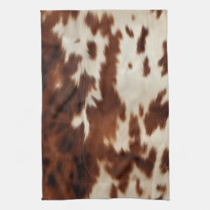 Brown Black White Cowhide Kitchen Towel