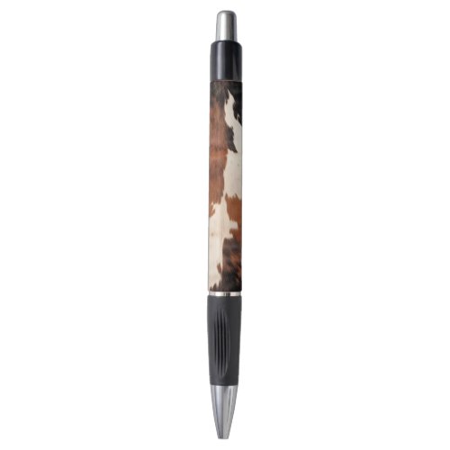 Brown Black White Cowhide Pen