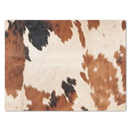 Brown Black White Cowhide Tissue Paper