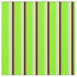 [ Thumbnail: Brown, Black, Yellow, Light Grey, and Chartreuse Fabric ]