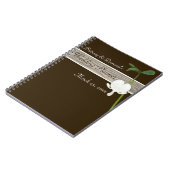 Brown Bleeding Heart Wedding Planner Notebook (Left Side)