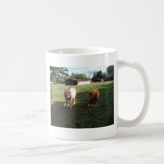 Brown Blond, Two Miniature Horses, "Little Pony " Coffee Mug (Right)