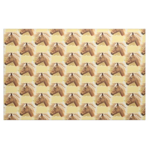 Brown Blonde Horse in Sun Fabric