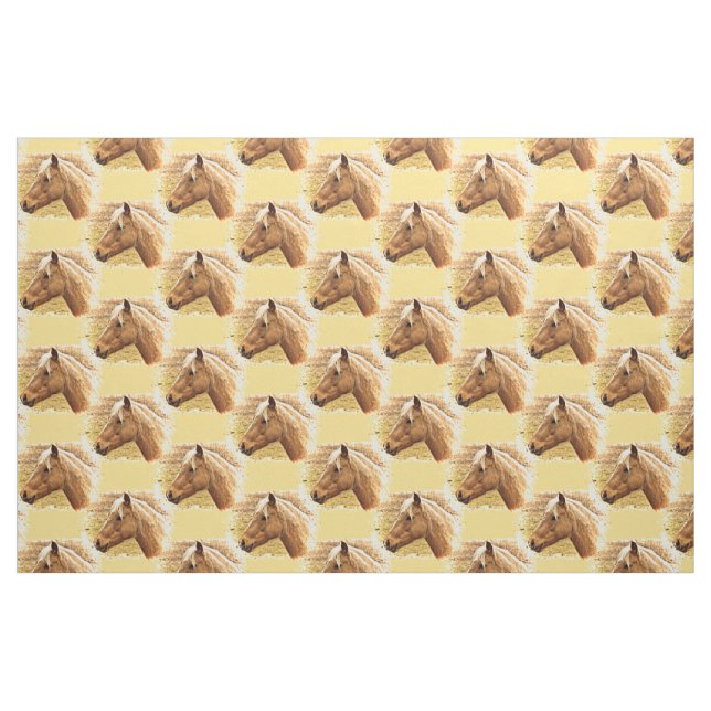 Brown Blonde Horse in Sun Fabric (Fat Quarter)