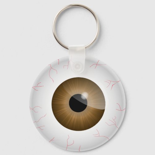 Brown Bloodshot Eyeball Key Chain