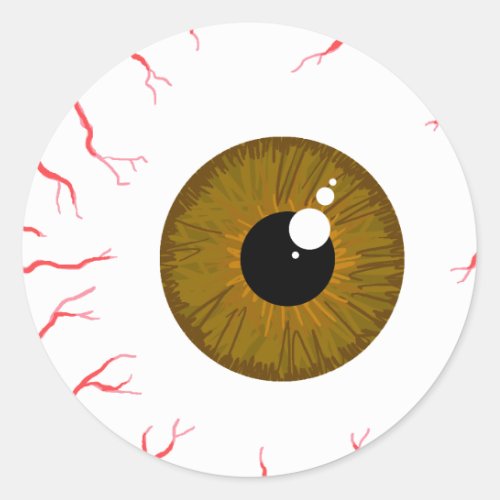 Brown bloodshot eyeball sticker