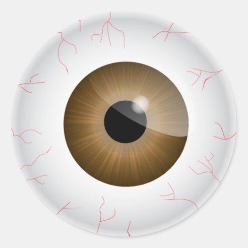 Brown Bloodshot Eyeball Sticker