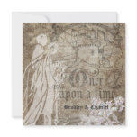 Brown Blooms Once Upon a Time  Wedding Invitation