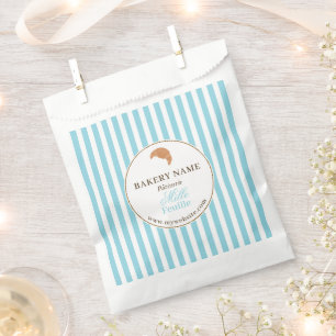 Brown Blue Bakery Logo Product Packaging Bag