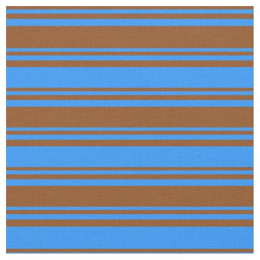 Brown & Blue Pattern Fabric