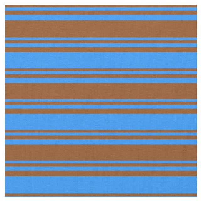 Brown & Blue Pattern Fabric (Close Up)
