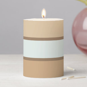 Brown & Blue Pillar Candle