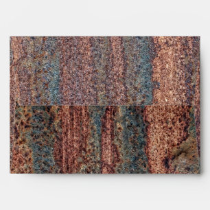 Brown & Blue Rusted Metal Pattern Envelope