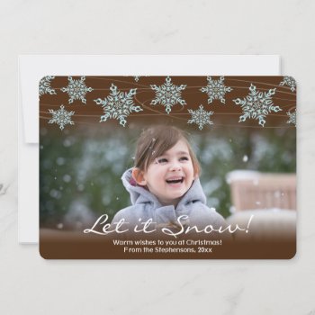 Brown/blue Snowflake Holiday Winter Winds by ChristmasCardShop at Zazzle