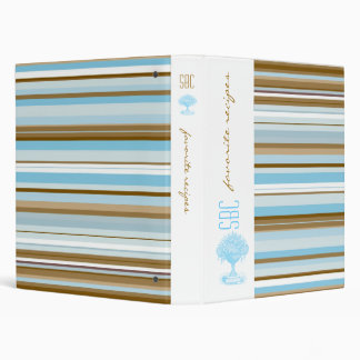 Brown & Blue Stripes Binder