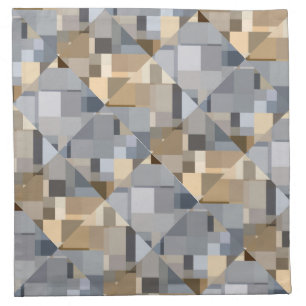 Brown/Blue Trendy Pattern Cloth Napkin