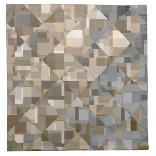 Brown/Blue Trendy Pattern Cloth Napkin