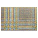 Brown Blue Yellow Green Tartan Squares Pattern Fabric