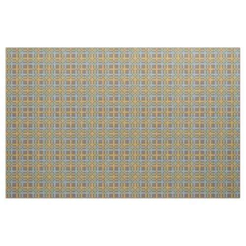 Brown Blue Yellow Green Tartan Squares Pattern Fabric