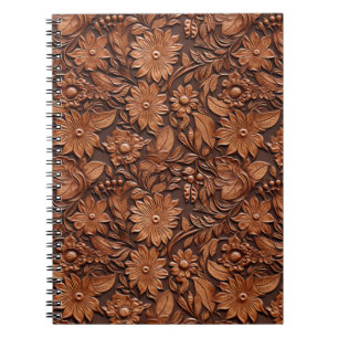 Brown Boho Floral Notebook
