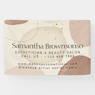 Brown Boho Neutral Earth Tone Esthetician Banner