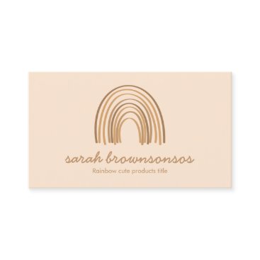 Brown Boho Rainbow Nursery Business Card Brown Boho Rainbow Nursery Business Card