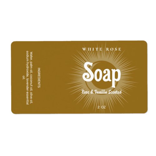 Brown Boho Style Soap Labels