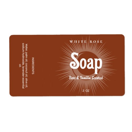Brown Boho Themed Soap Labels