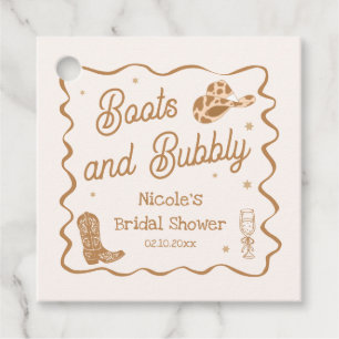 Brown Boots and Bubby Bridal Shower Favor Tags