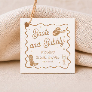 Brown Boots and Bubby Bridal Shower Favor Tags