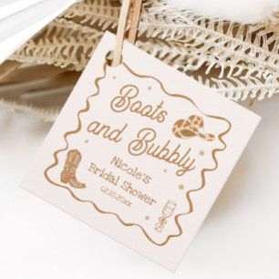 Brown Boots and Bubby Bridal Shower Favor Tags