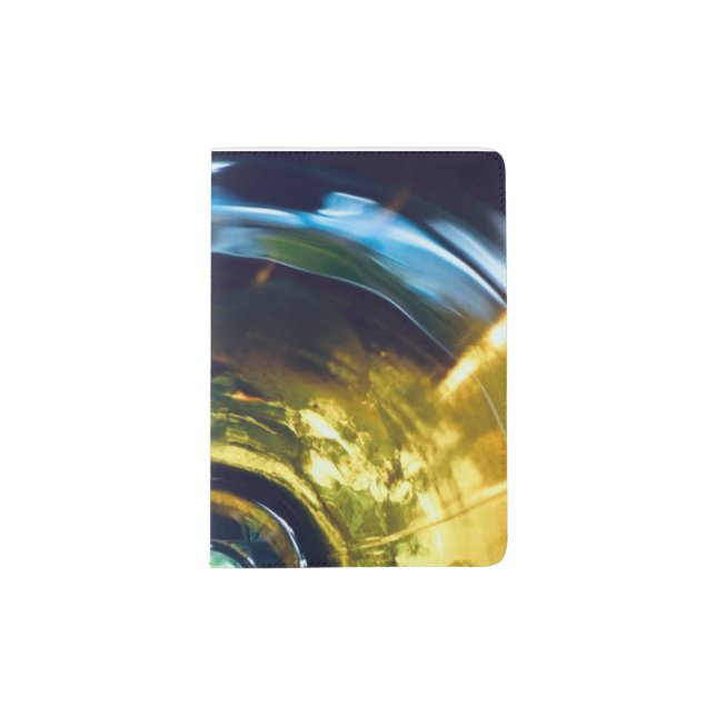 Brown Bottle Abstract Passport Holder (Front)