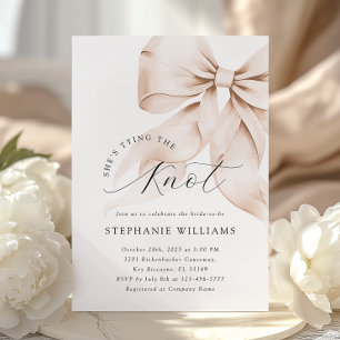 Brown Bow Bridal Shower Invitation