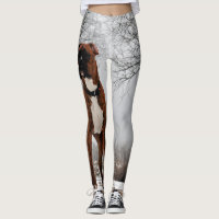 Brown Boxer dog Leggings