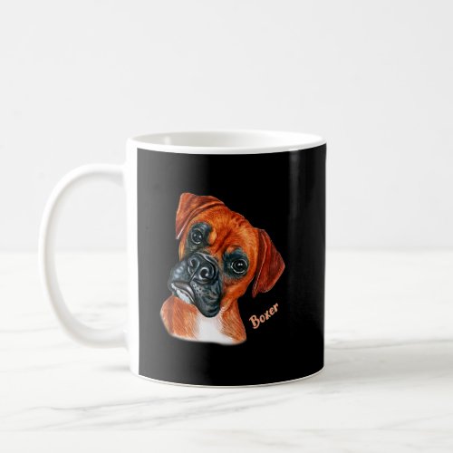 Brown Boxer Dog Portrait  Coffee Mug