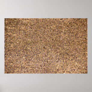 Brown brick block poster