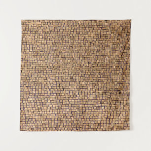 Brown brick block tapestry