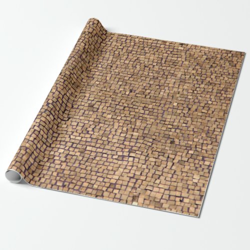 Brown brick block wrapping paper