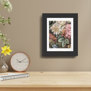 Brown Brick Textured Wall Frame Wall Art Poster