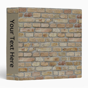 Brown Brick Wall A Novelty Design 3 Ring Binder