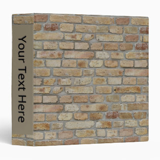 Brown Brick Wall A Novelty Design 3 Ring Binder